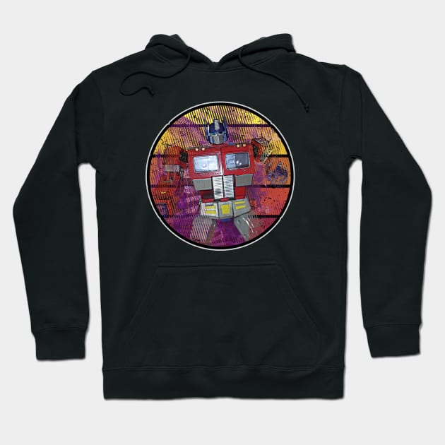 Optimus Prime G1 Vintage Sunset Hoodie by Design_Lawrence